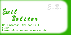 emil molitor business card